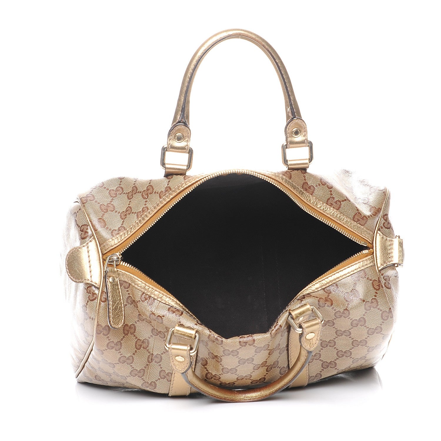 Gucci Crystal Monogram Medium Joy Boston Gold 5 of 7