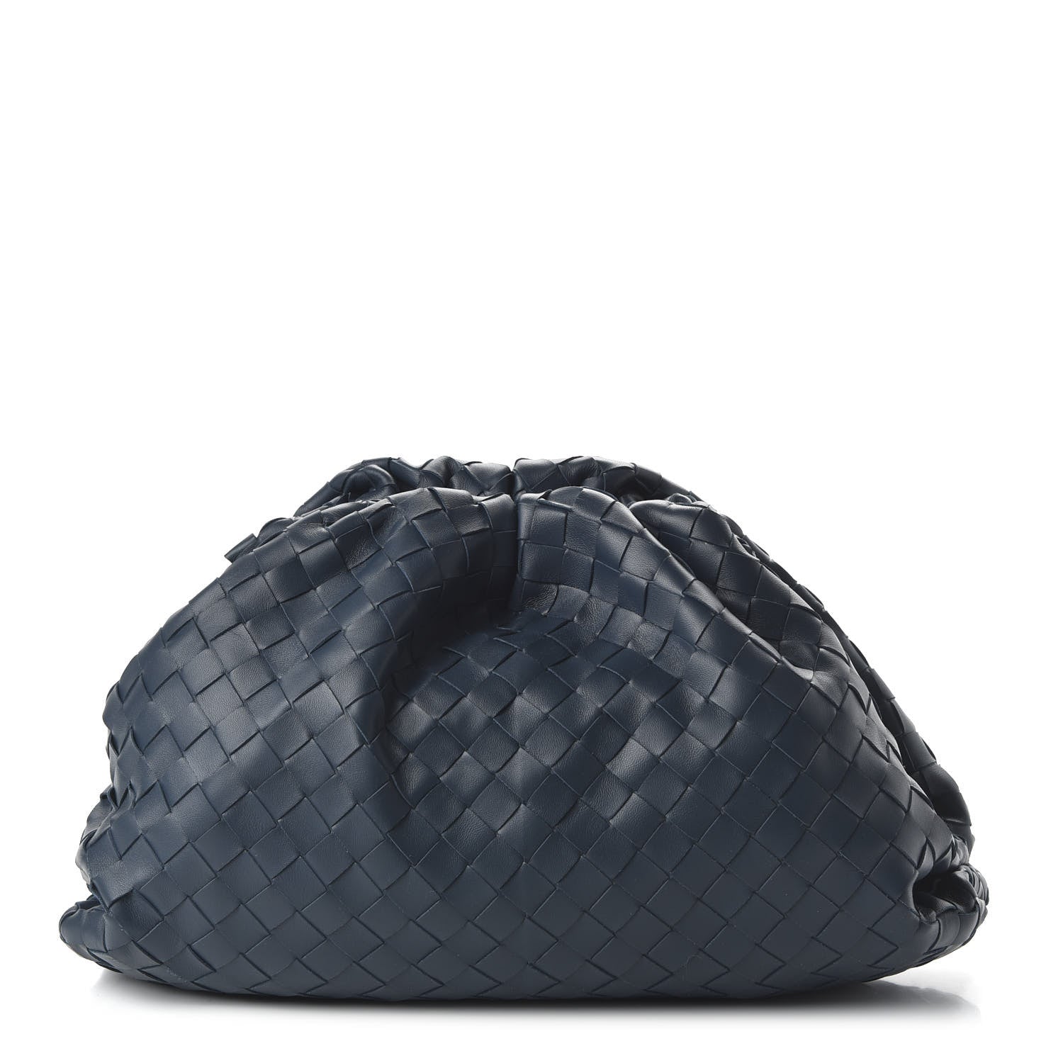 Bottega Veneta Nappa Maxi Intrecciato The Pouch Oversized Clutch Deep Blue 1 of 8