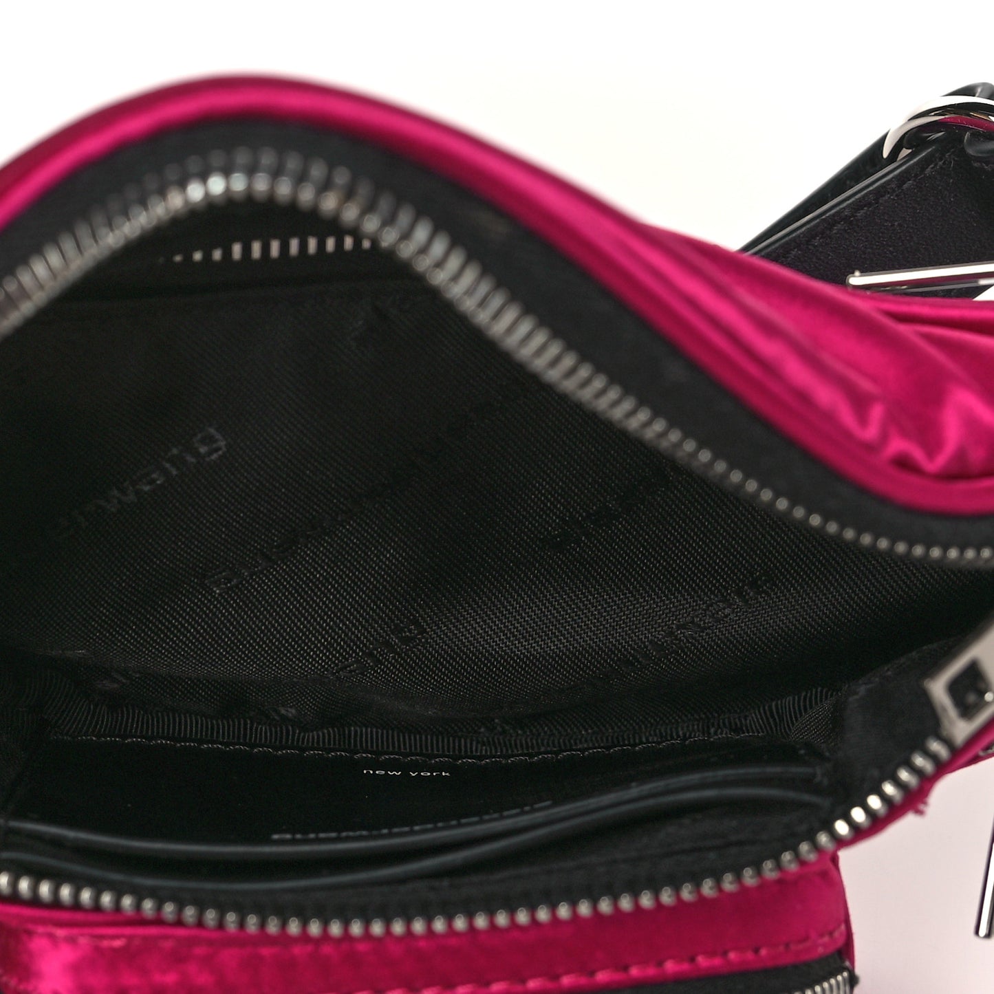 Satin Attica Mini Belt Bag Hot Pink
