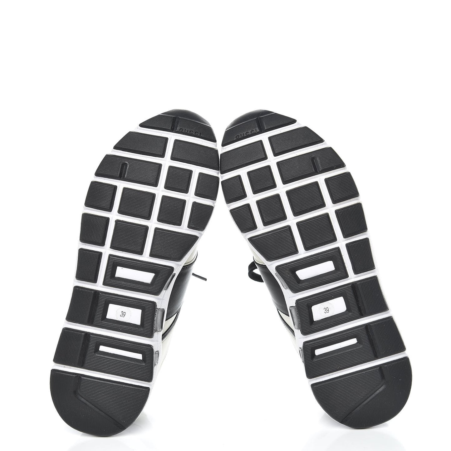 Calfskin Womens Interlocking G Sneakers 39 Black White