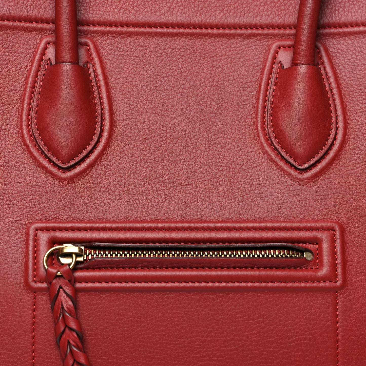 Baby Grained Calfskin Medium Phantom Luggage Carmin