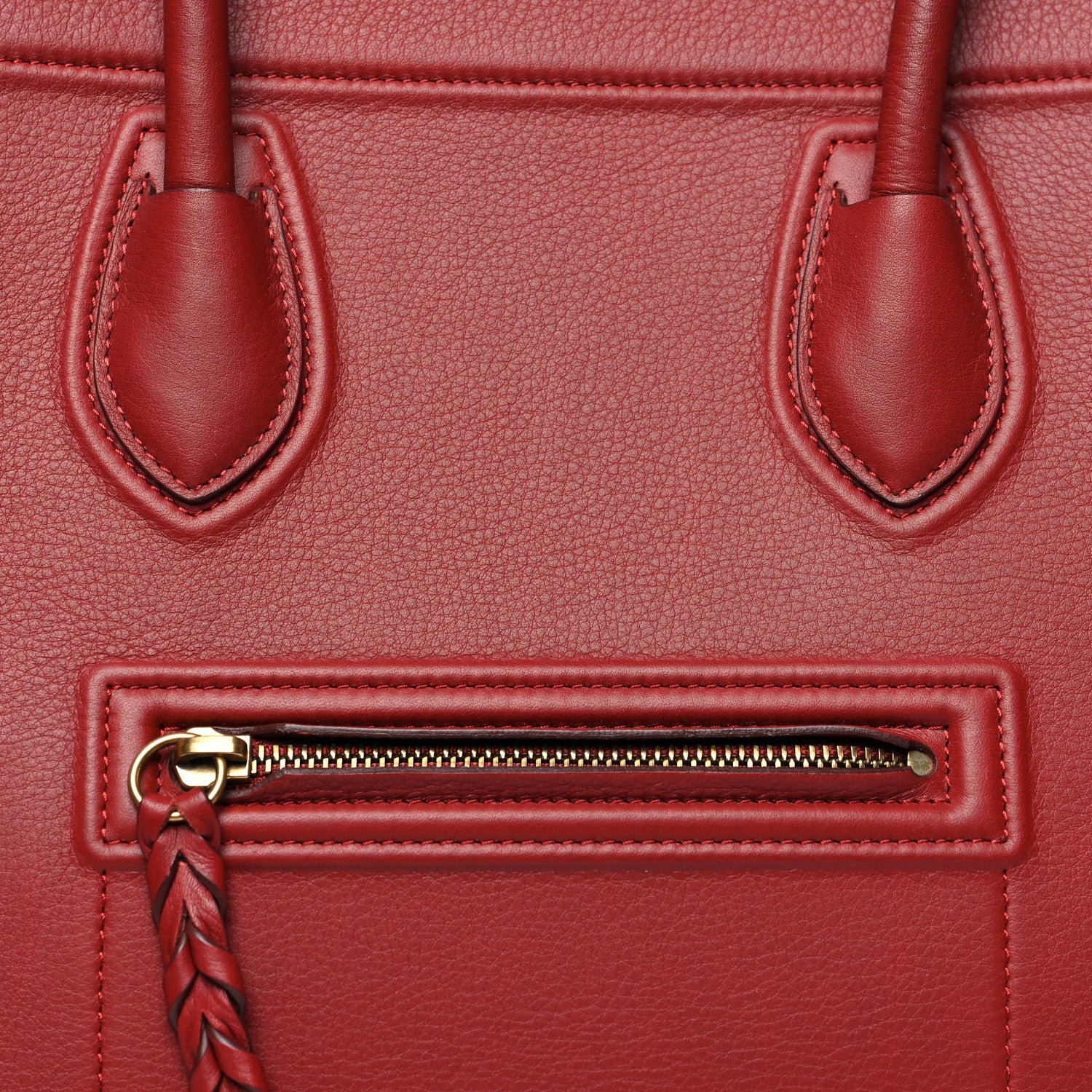 Celine Baby Grained Calfskin Medium Phantom Luggage Carmin 8 of 13