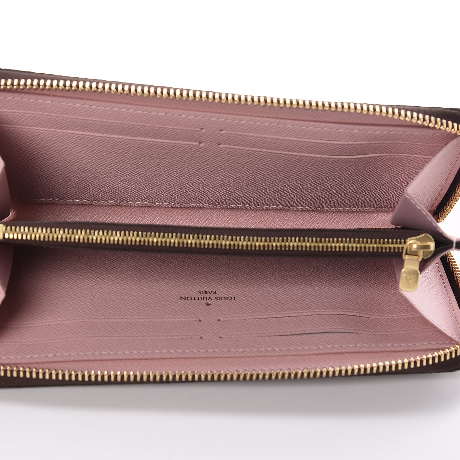 Louis Vuitton Damier Ebene Clemence Wallet Rose Ballerine 5 of 8