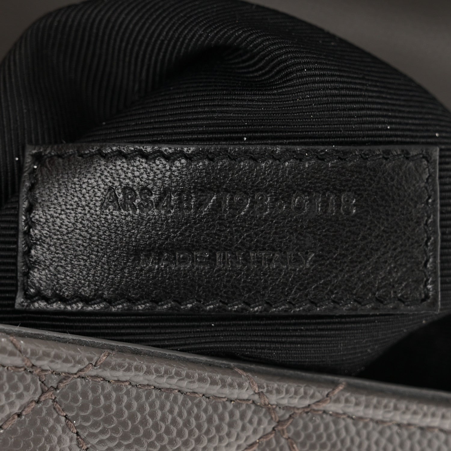 Saint Laurent Grain De Poudre Textured Mixed Matelasse Triquilt Large Monogram Satchel Asphalt 6 of 10