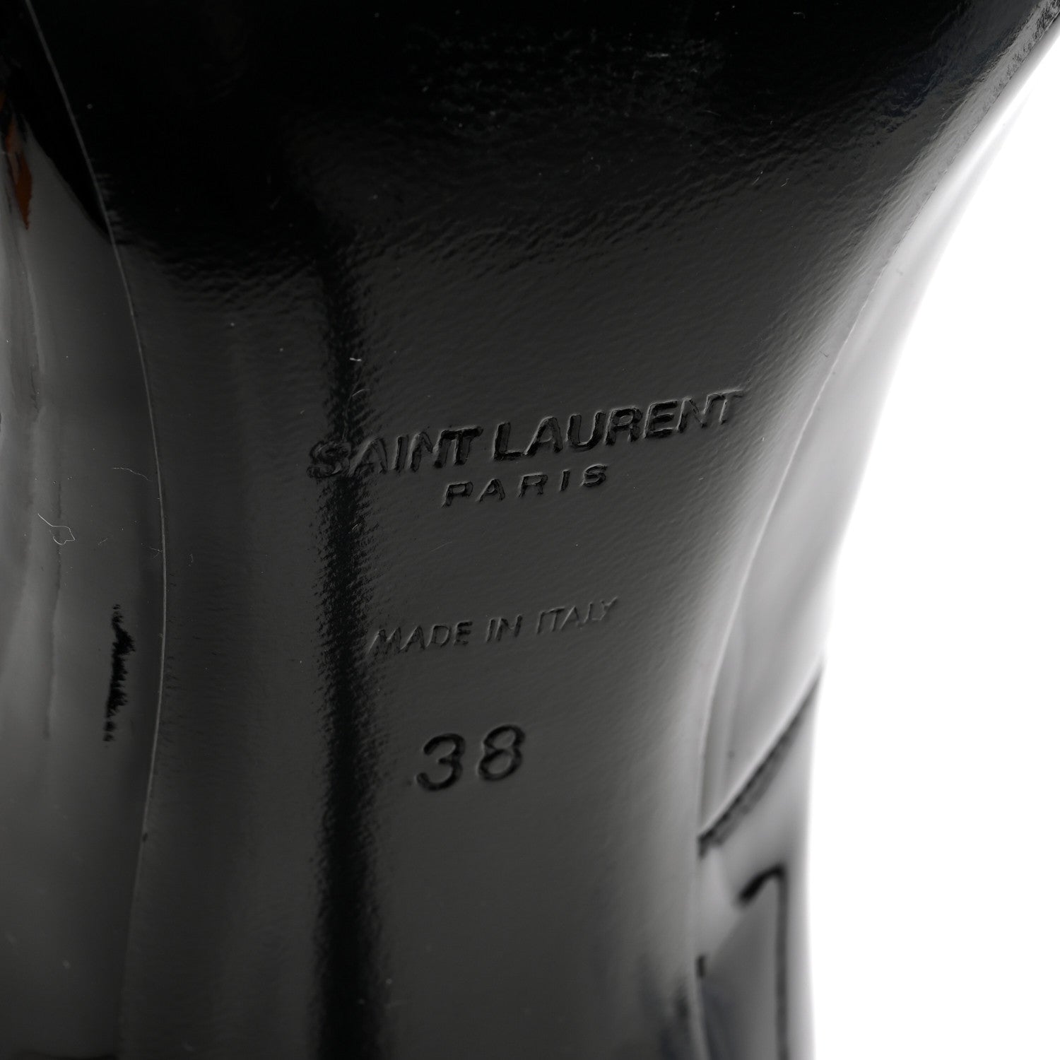 Saint Laurent Patent Calfskin Silvana 110mm Pumps 38 Black 6 of 8