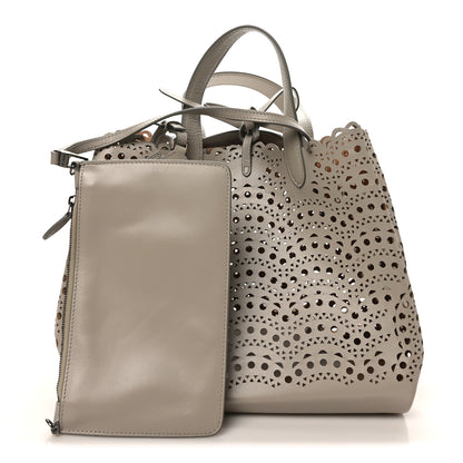 Alaia Lux Calfskin Vienne Wave Mina 25 Bag Perle 3 of 10