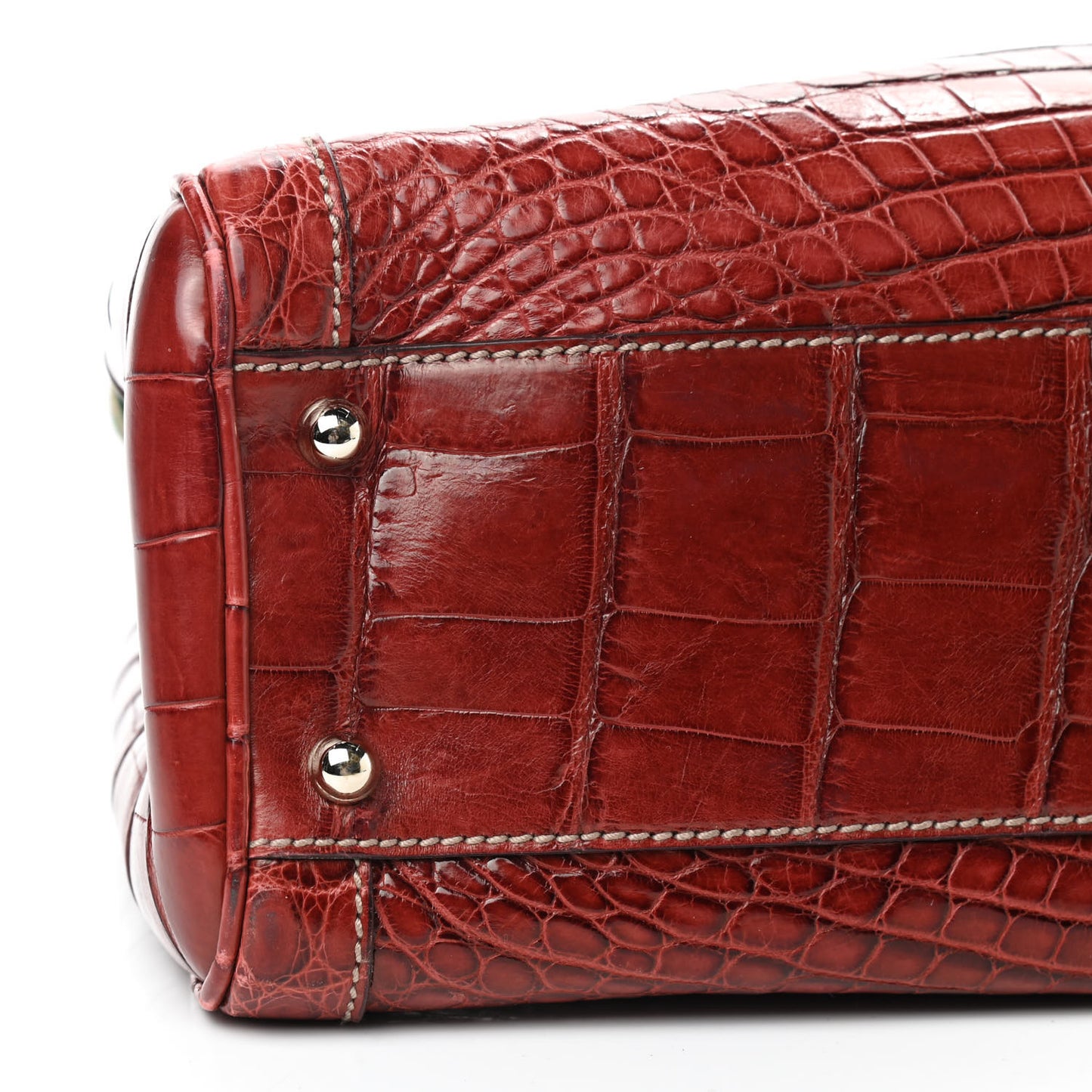 Crocodile Lock Tote Red