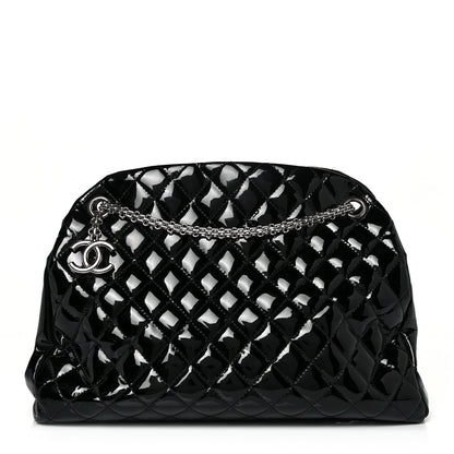 Chanel Patent Quilted Large Just Mademoiselle Bowling Bag Black 1 of 7