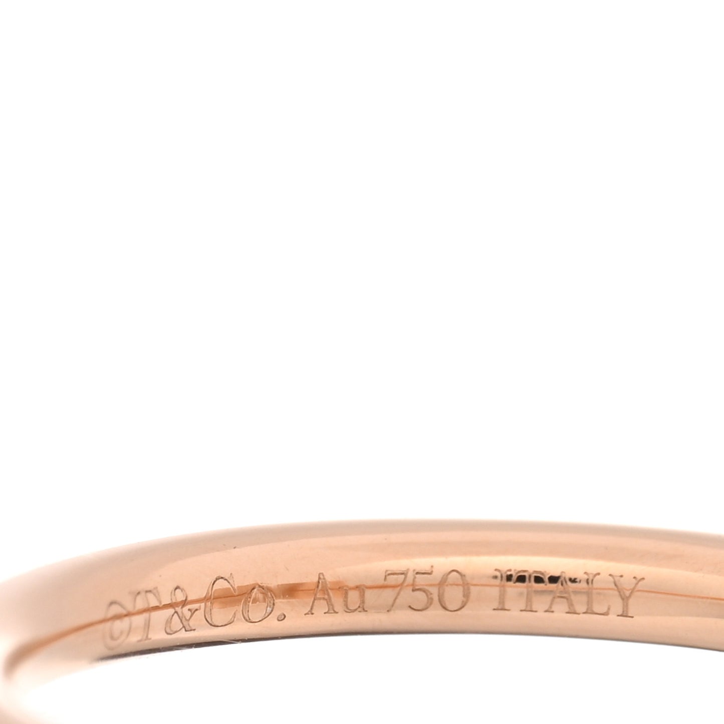 18K Rose Gold Black Onyx T Wire Ring 50 5.5