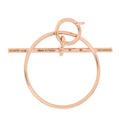 Hermes 18K Rose Gold PM Loop Earrings 4 of 5