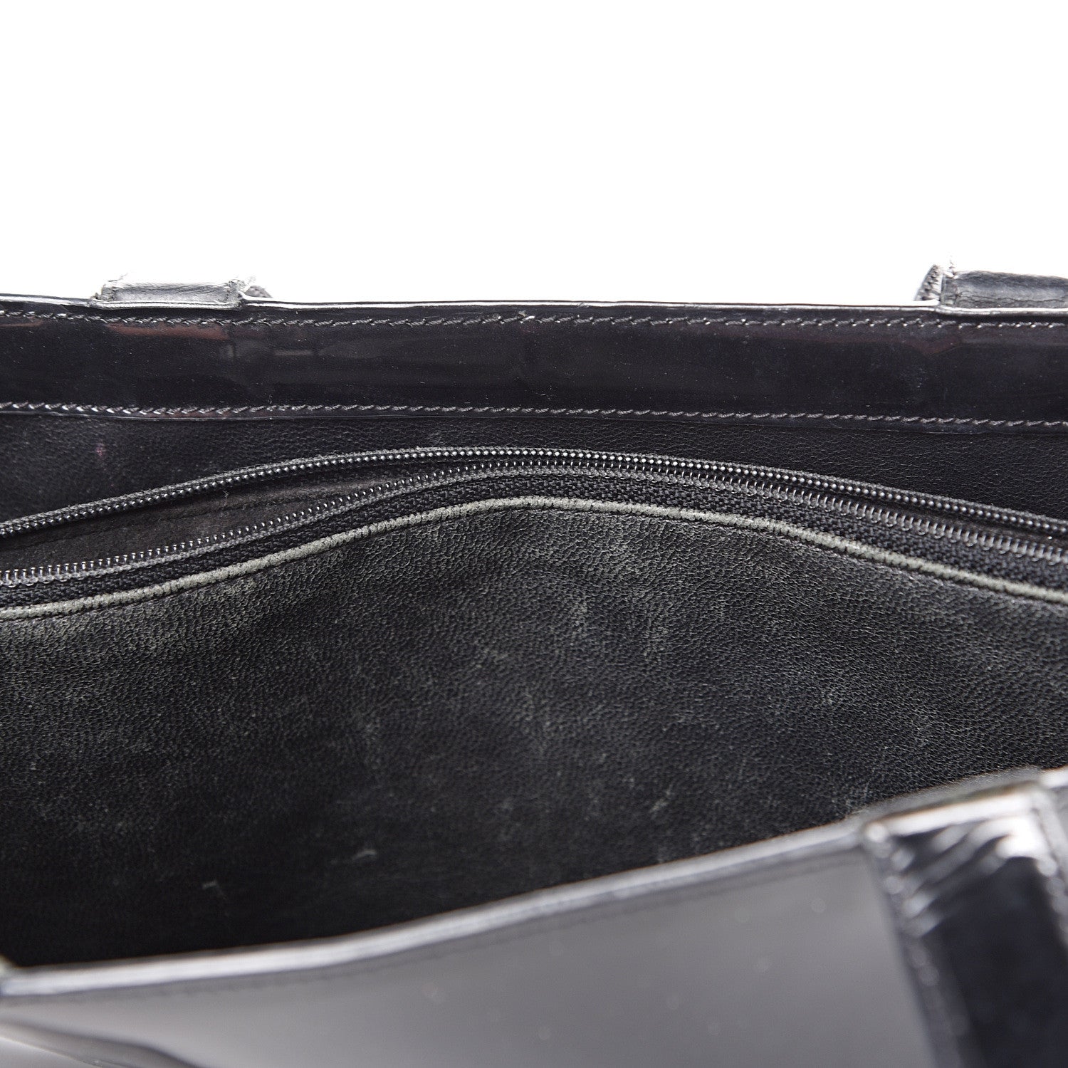 Chanel Patent Logo Shoulder Bag Black 10 of 21