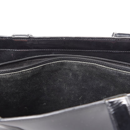 Chanel Patent Logo Shoulder Bag Black 10 of 21