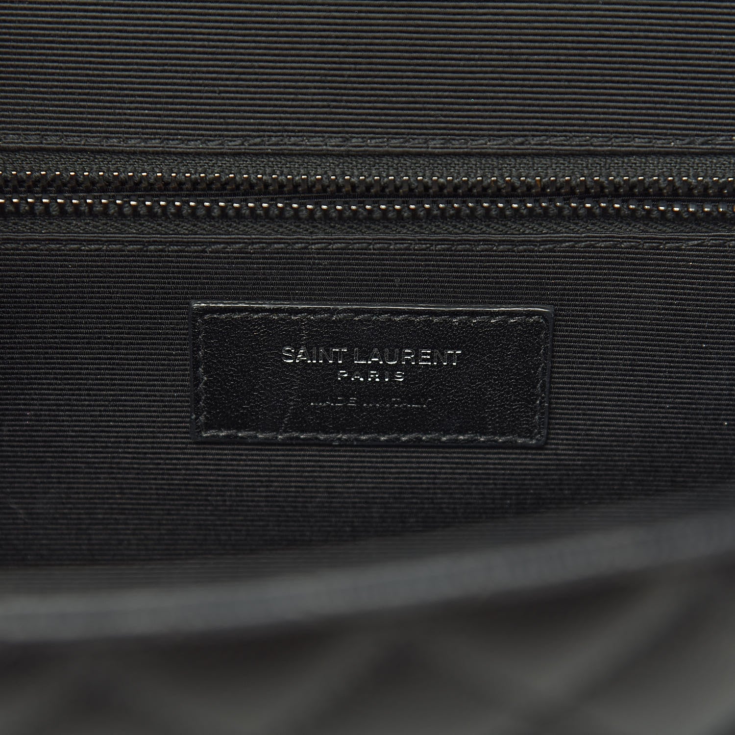 Saint Laurent Grain De Poudre Large Tri-Quilt Monogram Satchel Black 6 of 12