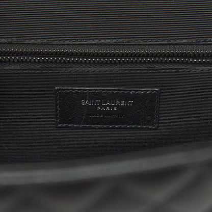 Saint Laurent Grain De Poudre Large Tri-Quilt Monogram Satchel Black 6 of 12