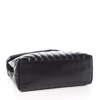 Saint Laurent Calfskin Y Quilted Monogram Medium Loulou Chain Satchel Black 4 of 10