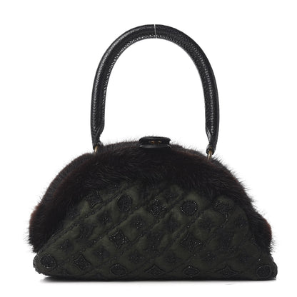 Louis Vuitton Mousseline Mink Lizard Beaded Demi Lune MM Vert 1 of 9