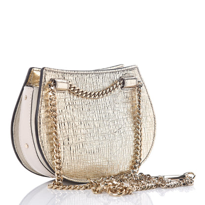 Chloe Metallic Calfskin Lambskin Suede Mini Pixie Signature Belt Bag Gold 3 of 8