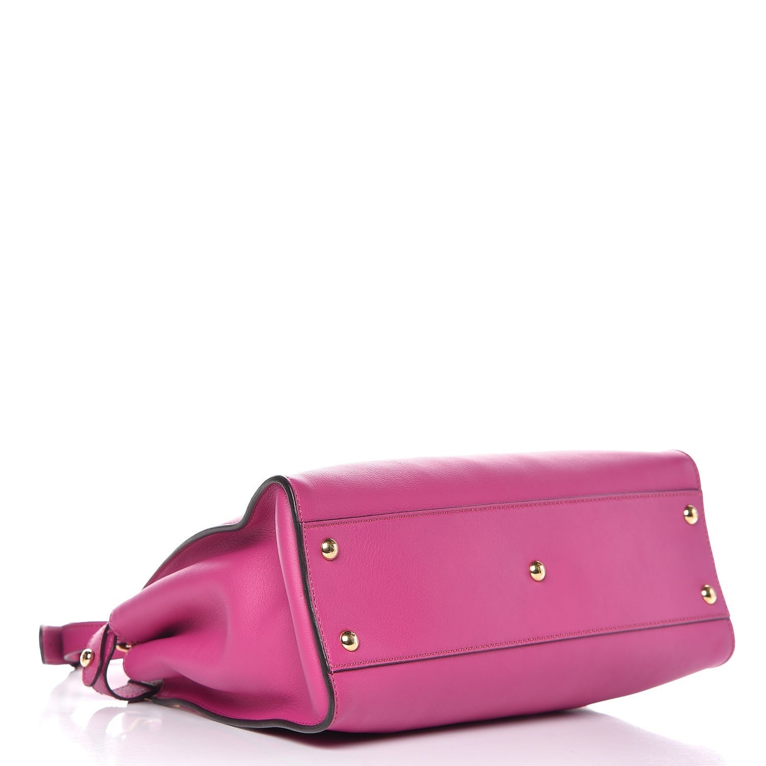 Fendi Vitello Seta Medium Peekaboo Iconic Satchel Magenta 5 of 9