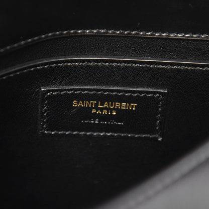 Saint Laurent Smooth Calfskin Small Spontini Saddle Bag Black 6 of 6
