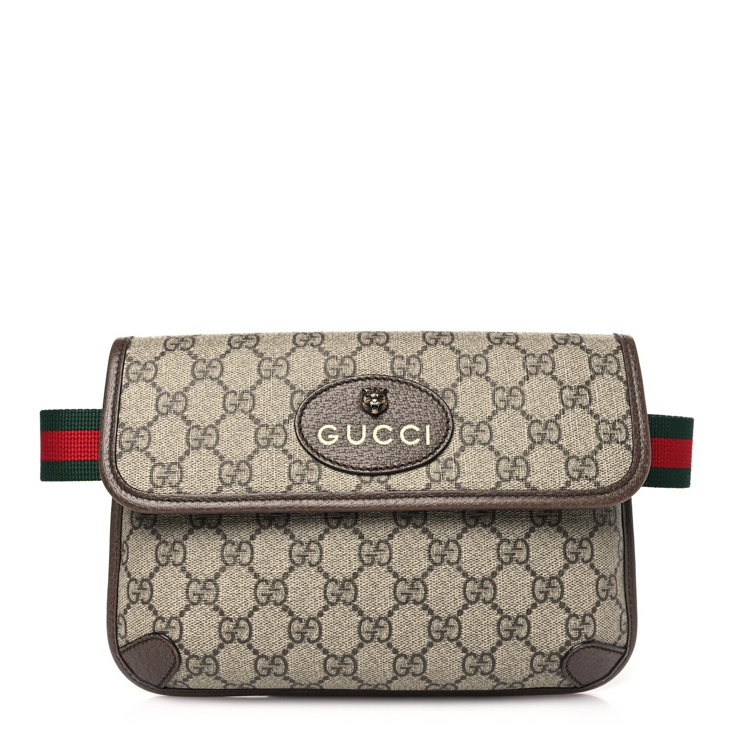 Gucci GG Supreme Monogram Neo Vintage Web Belt Bag Brown 1 of 10