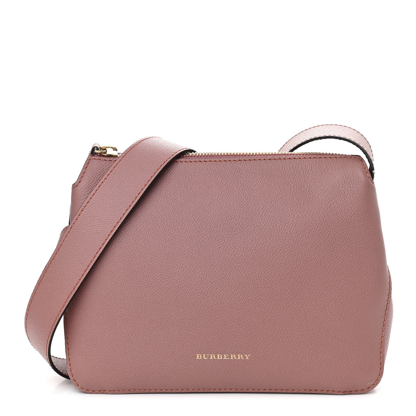 Soft Grain Calfskin House Check Small Helmsley Crossbody Dusty Pink