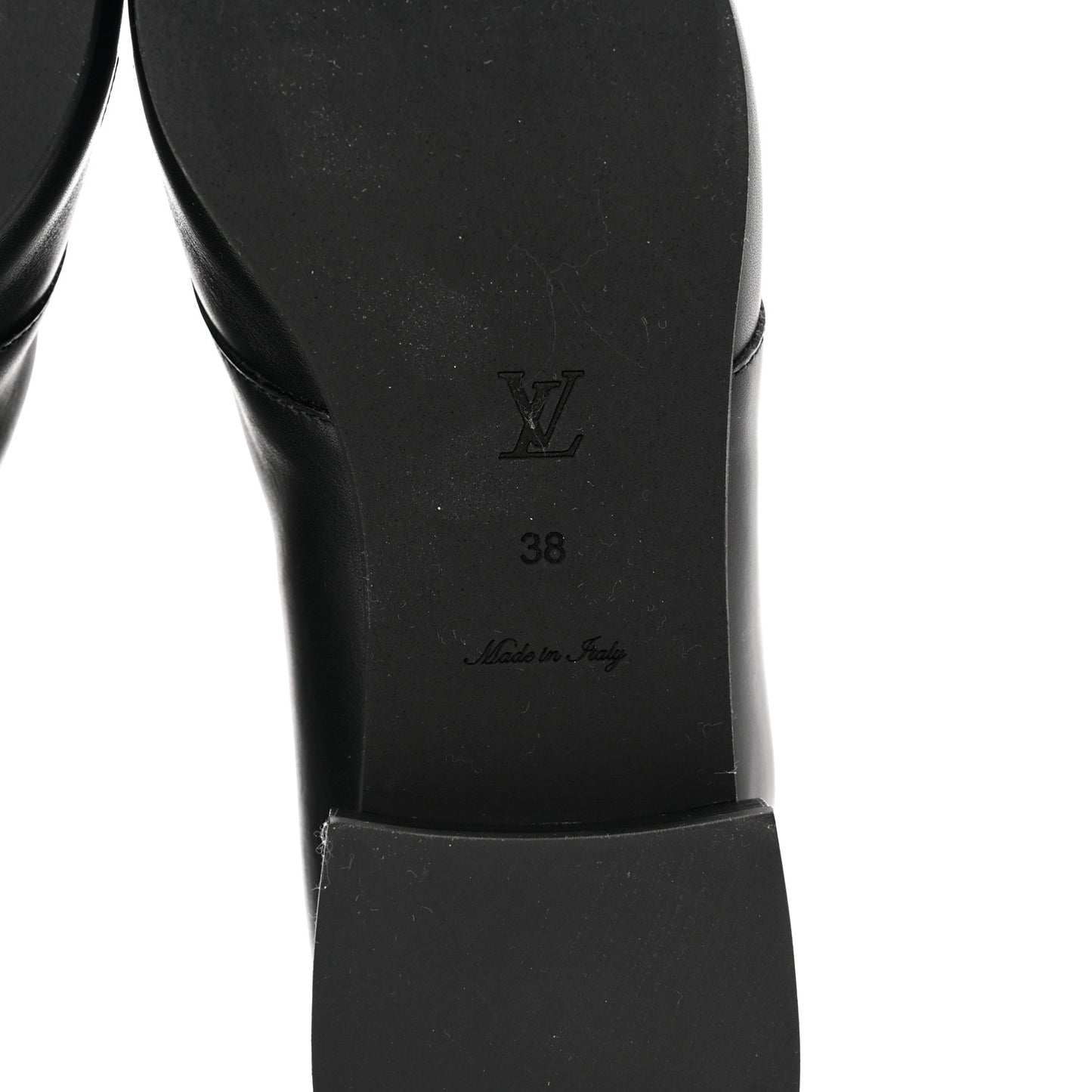 Calfskin Monogram Jumble Flat Ankle Boots 38 Black
