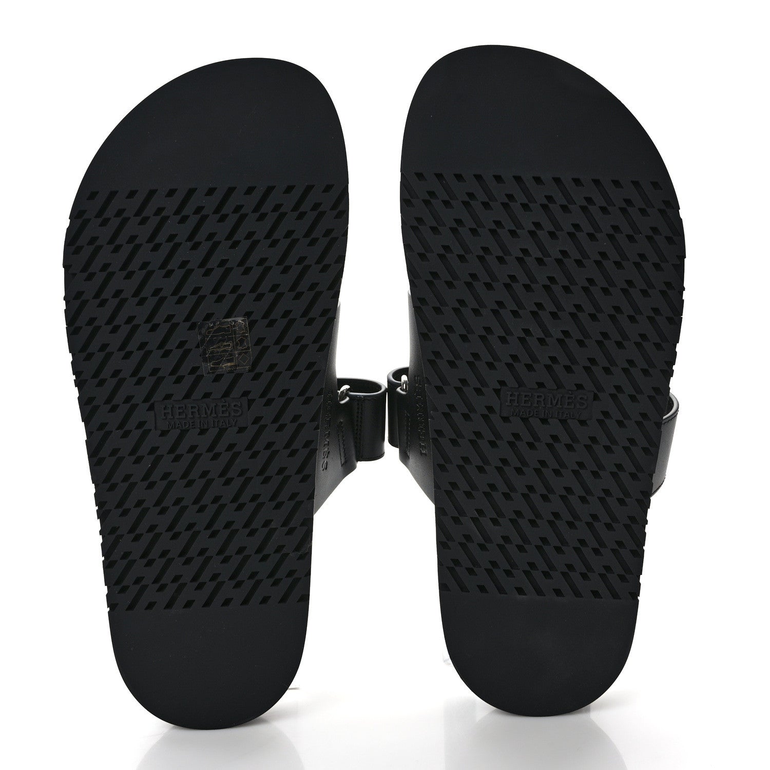 Hermes Calfskin Womens Chypre Sandals 39.5 Black 5 of 9