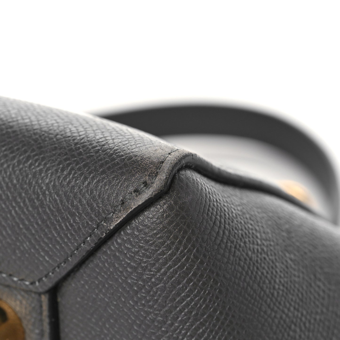 Grained Calfskin Mini Belt Bag Grey
