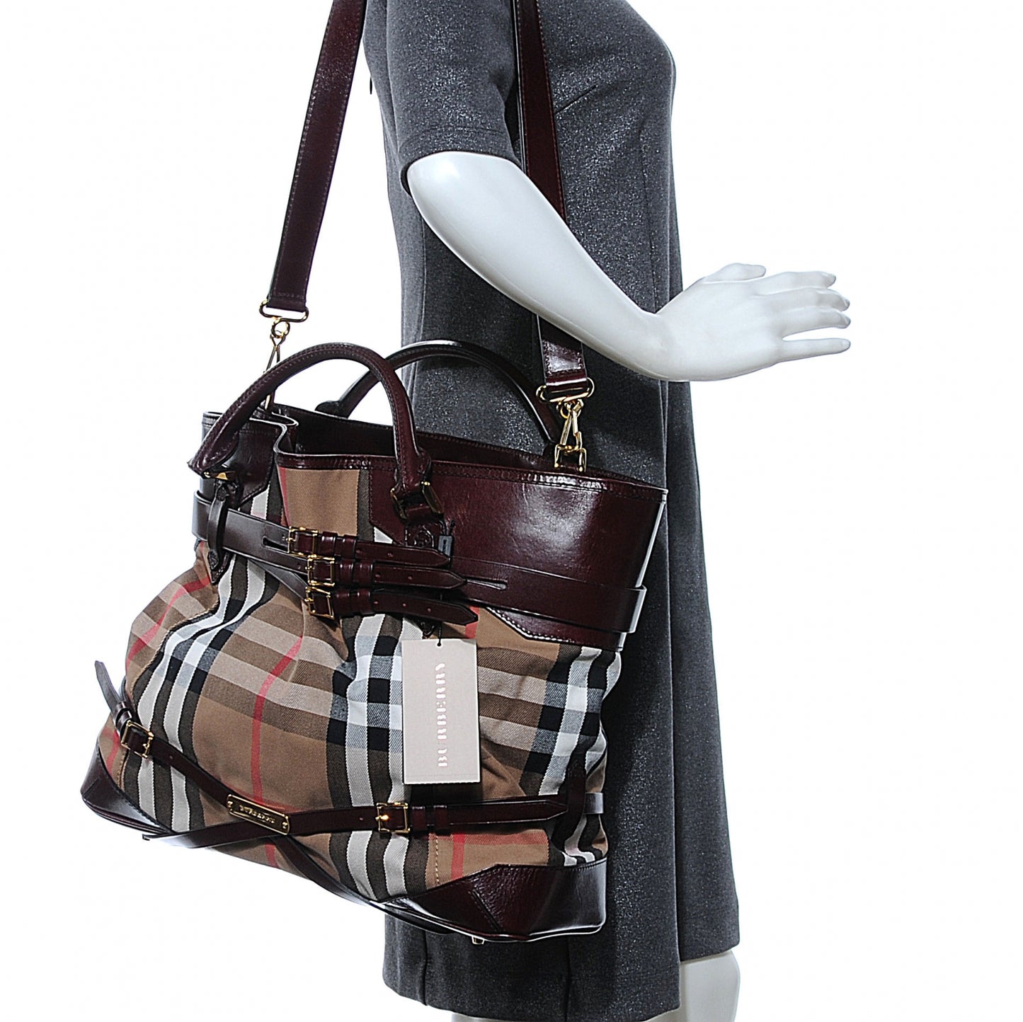House Check Bridle Calfskin Medium Gosford Hobo