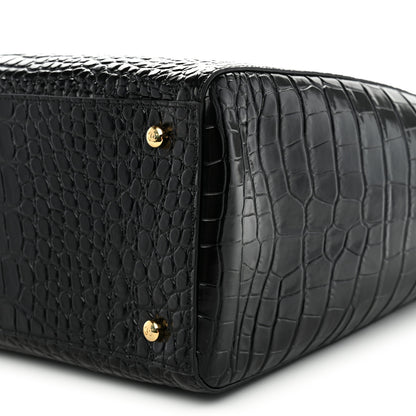 Chanel Calfskin Crocodile Embossed Archetype Large Shopping Tote Black 10 of 10