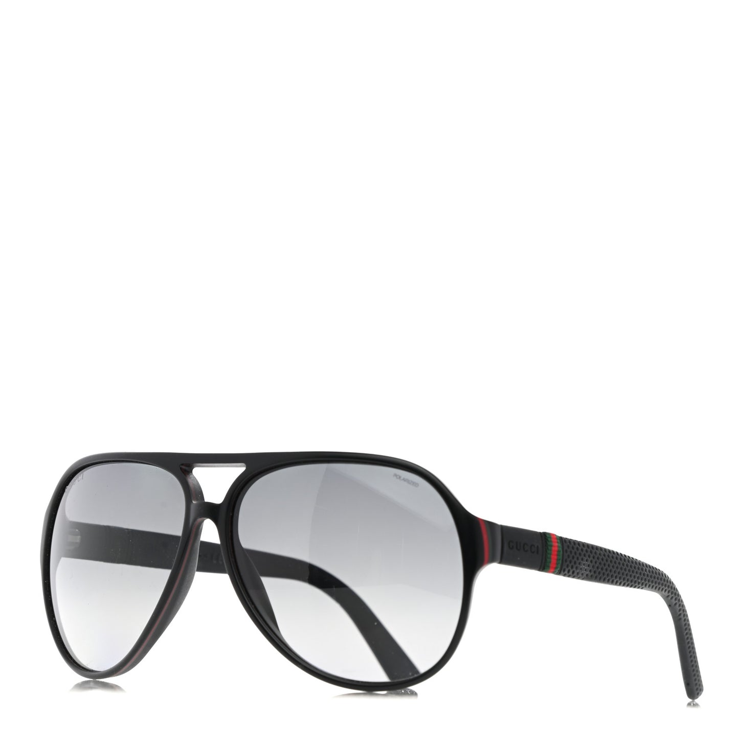 Acetate Polarized Web Aviator Sunglasses GG 1065/S Black