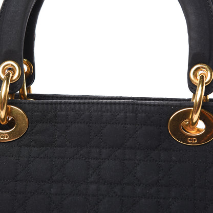 Christian Dior Nylon Cannage Large Lady Dior Black 12 of 16