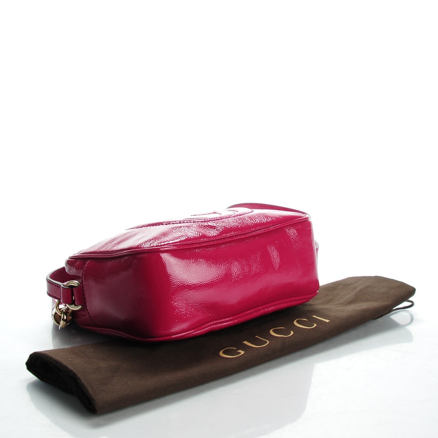 Gucci Soft Patent Small Soho Disco Bag Bright Bougainvillea 4 of 7
