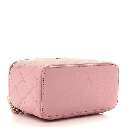 Chanel Caviar Quilted Small Vanity Case With Chain Pink 4 of 12