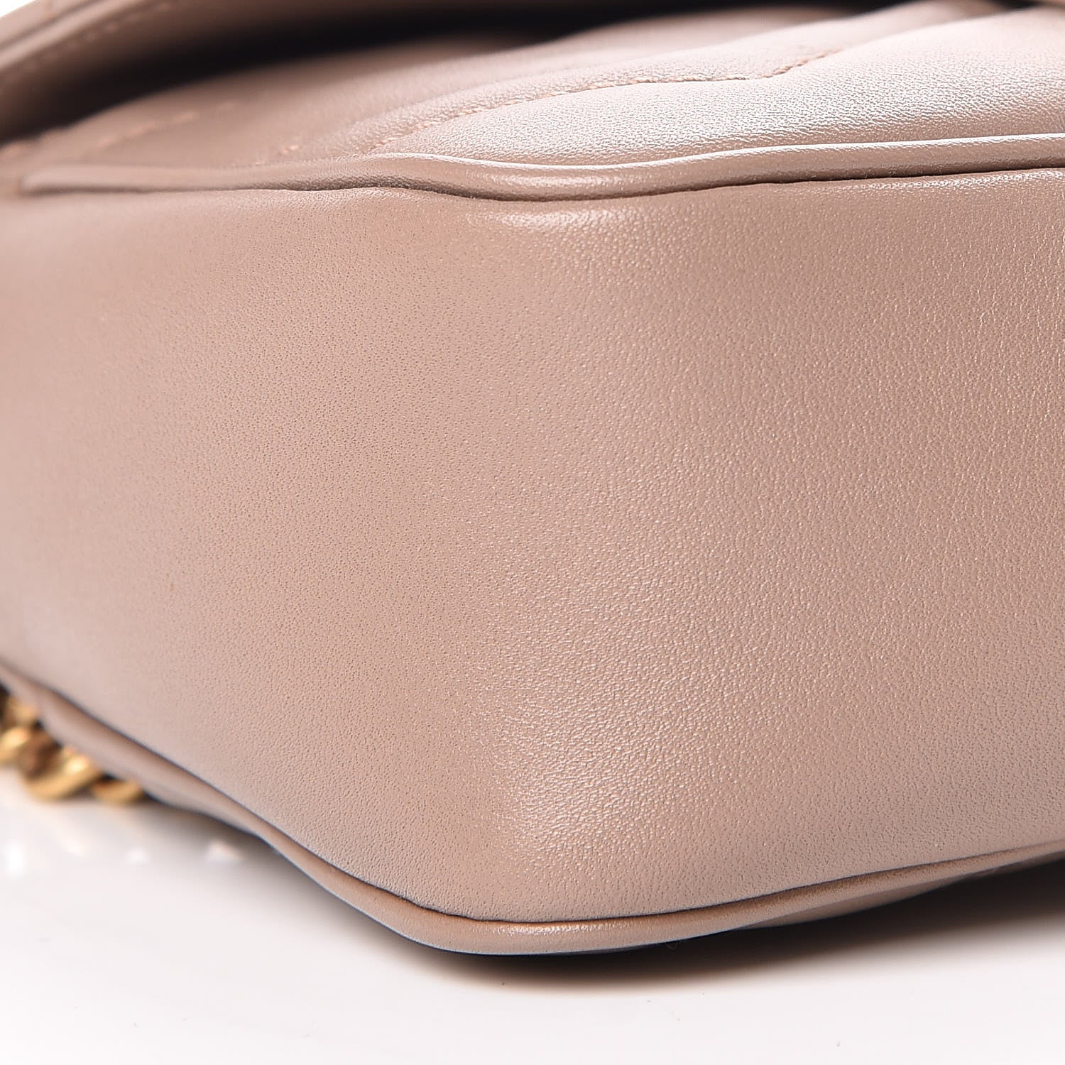 Gucci Calfskin Matelasse Super Mini GG Marmont Shoulder Bag Porcelain Rose 9 of 13