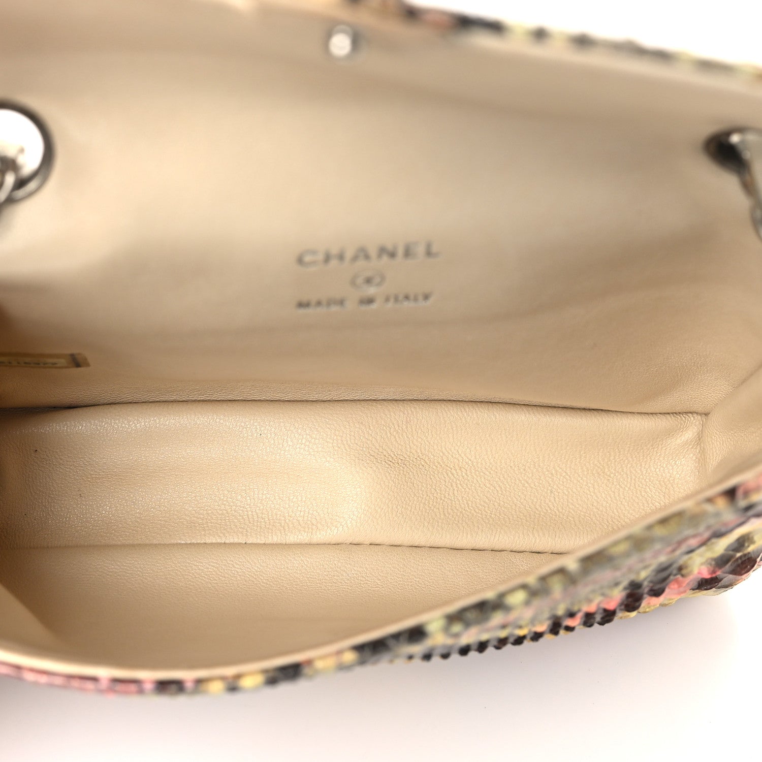 Chanel Python Extra Mini Rectangular Flap Pink 5 of 13