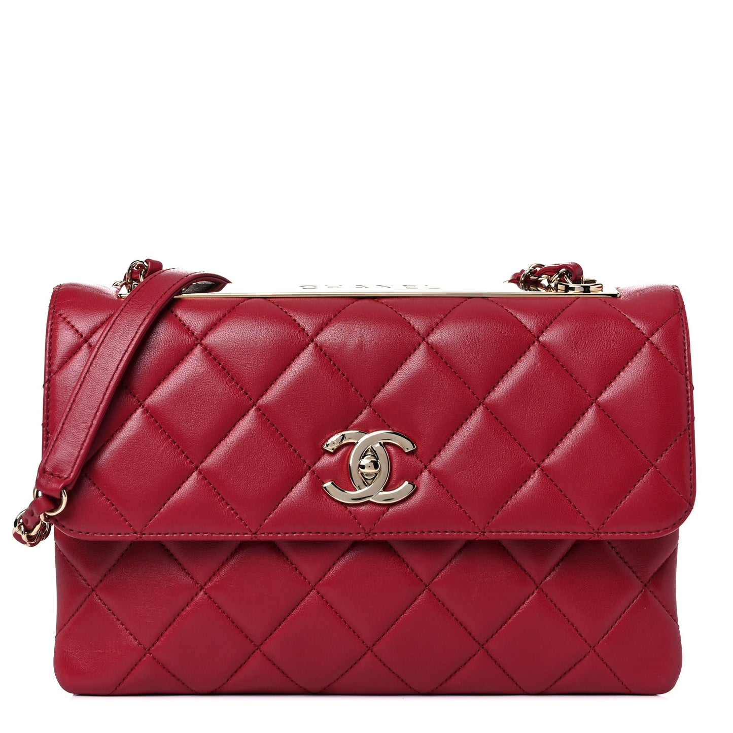 Lambskin Quilted Medium Trendy CC Flap Pink