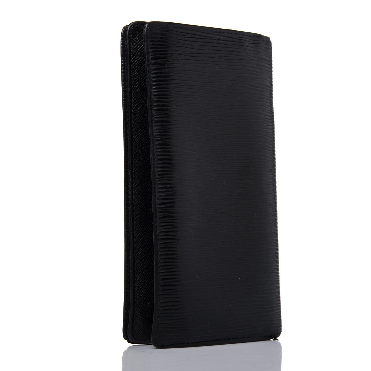 Louis Vuitton Epi Porte Valeurs Checkbook Wallet Black 3 of 17