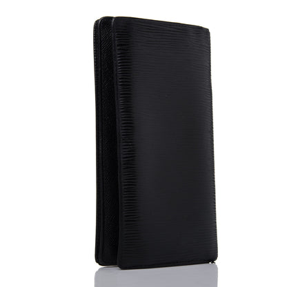 Louis Vuitton Epi Porte Valeurs Checkbook Wallet Black 3 of 17