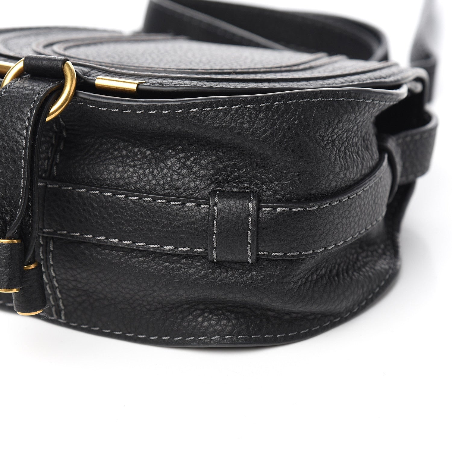 Chloe Calfskin Mini Marcie Round Crossbody Bag Black 8 of 9