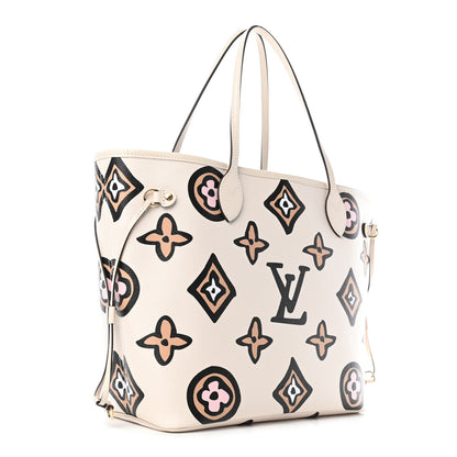 Louis Vuitton Monogram Giant Wild At Heart Neverfull MM Creme 2 of 4