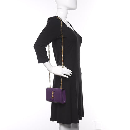 Saint Laurent Grain De Poudre Small Monogram Kate Satchel Lilac 2 of 10
