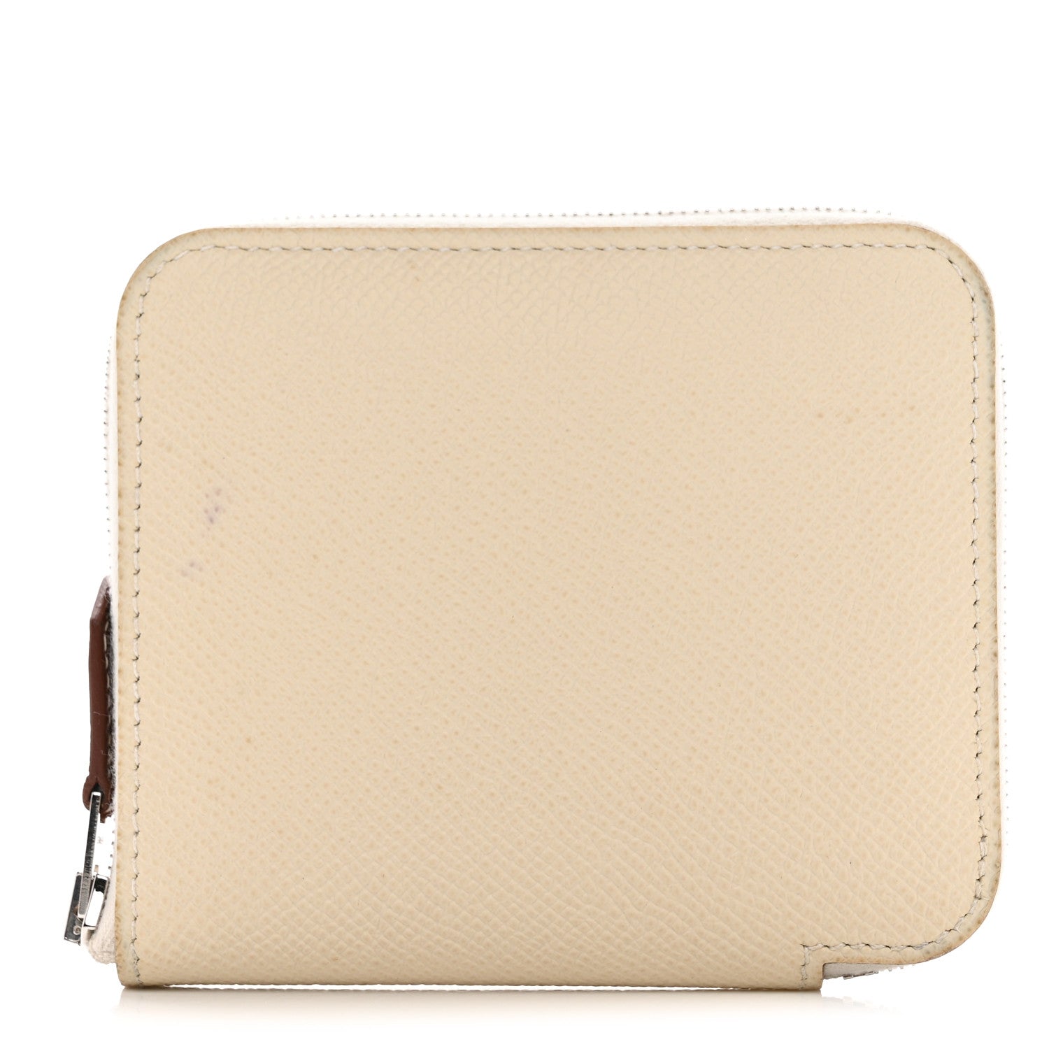 Hermes Epsom Silk'In Compact Wallet Craie Caban Jaune Ambre 1 of 12