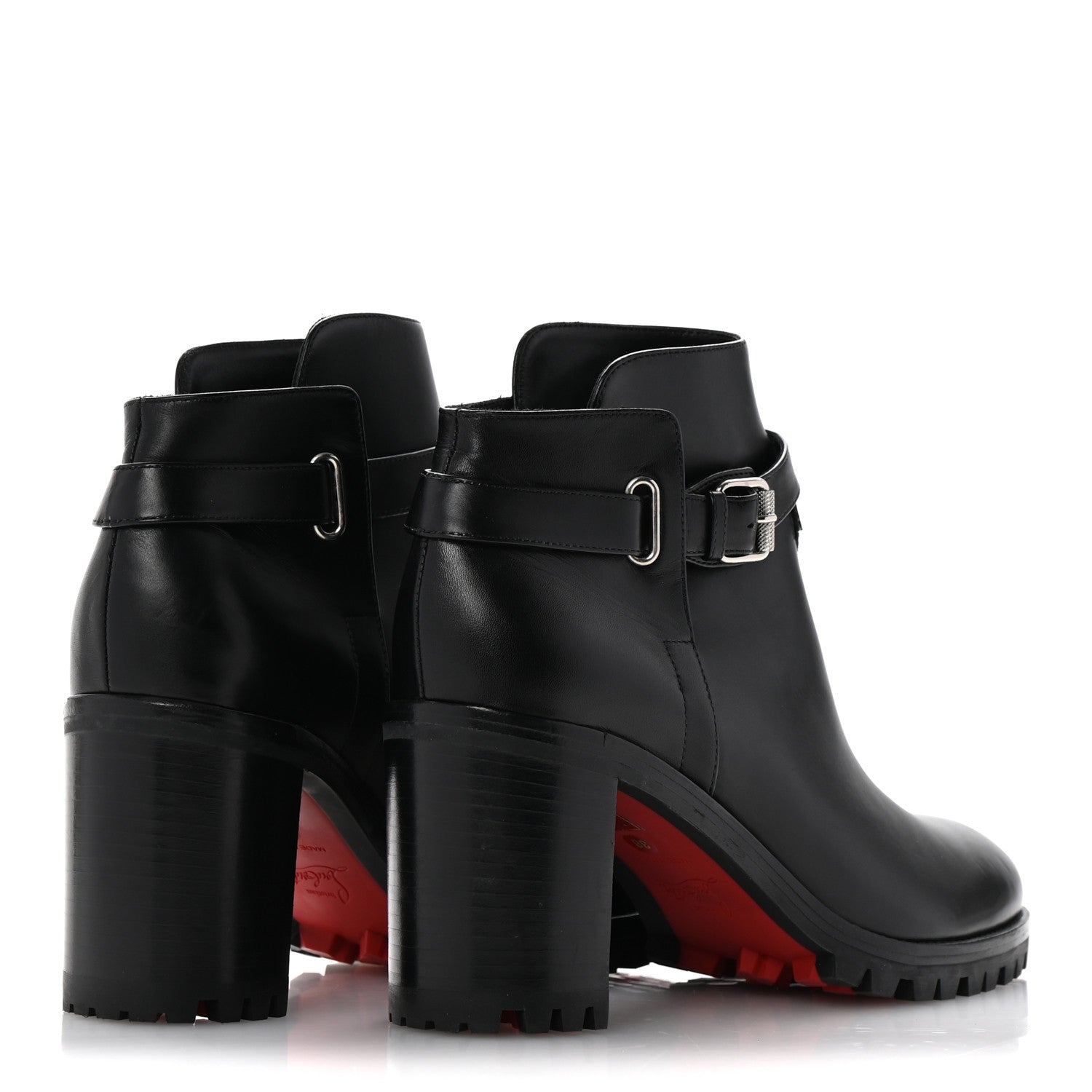 Christian Louboutin Calfskin Communa 70 Ankle Boots 38 Black 5 of 10
