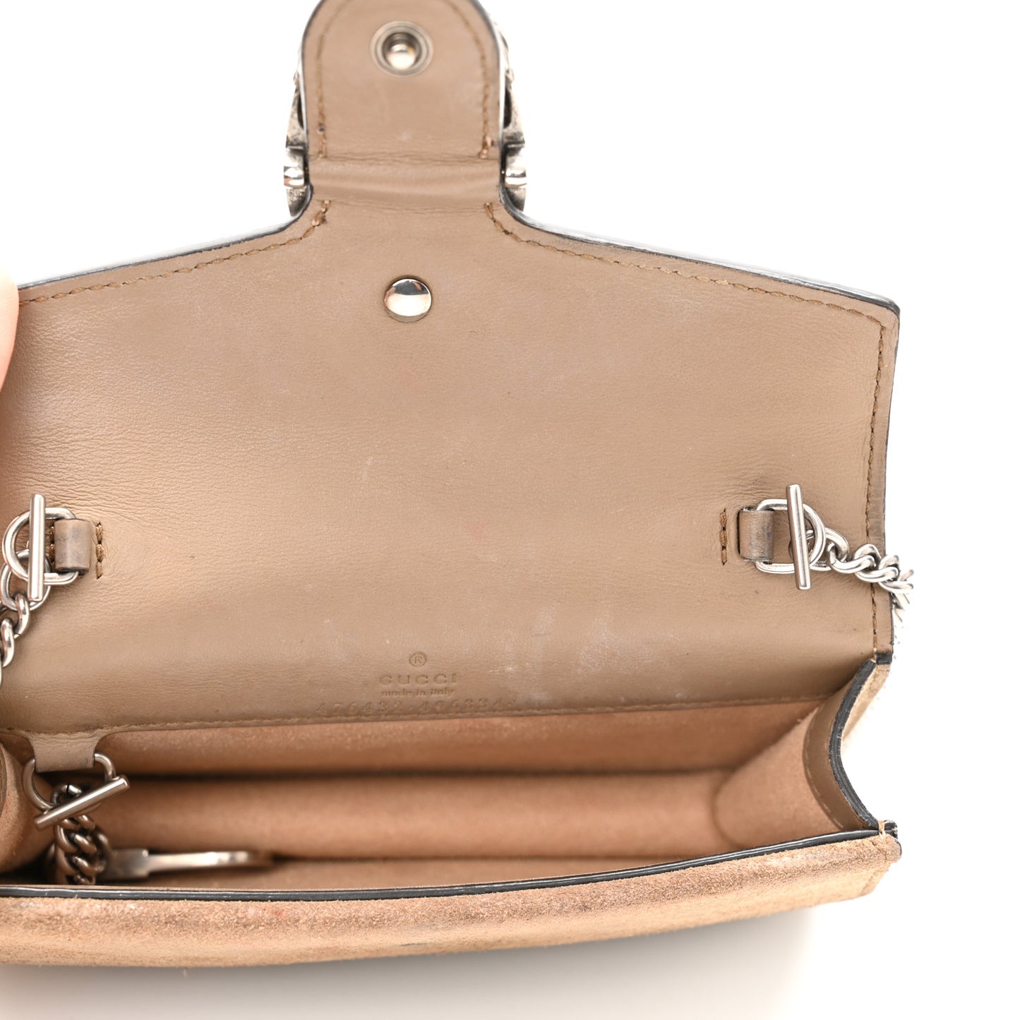 GG Supreme Monogram Super Mini Dionysus Shoulder Bag Taupe