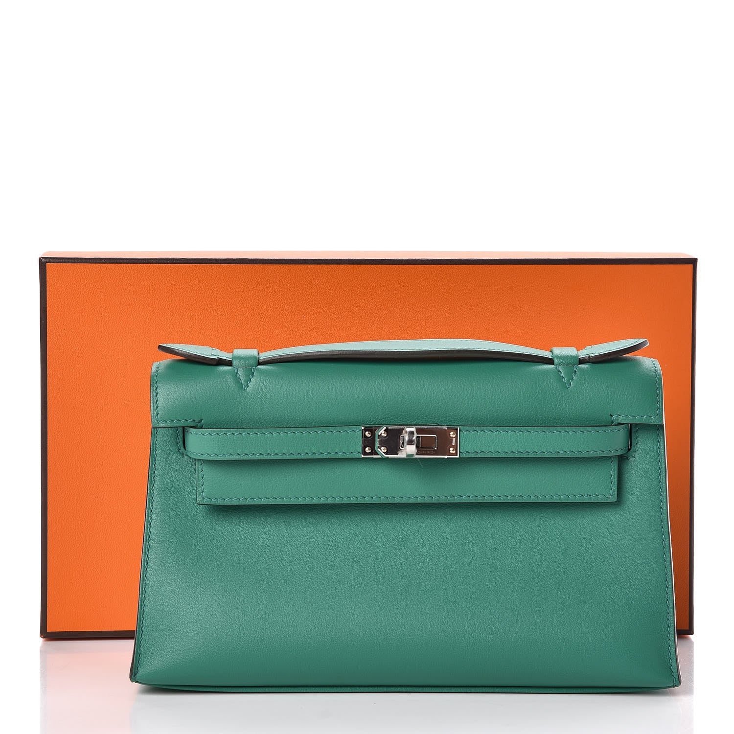 Hermes Swift Kelly Pochette Clutch Vert Vertigo 29 of 29