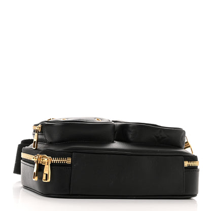 Louis Vuitton Calfskin Monogram Embossed Utility Bag Black 4 of 9