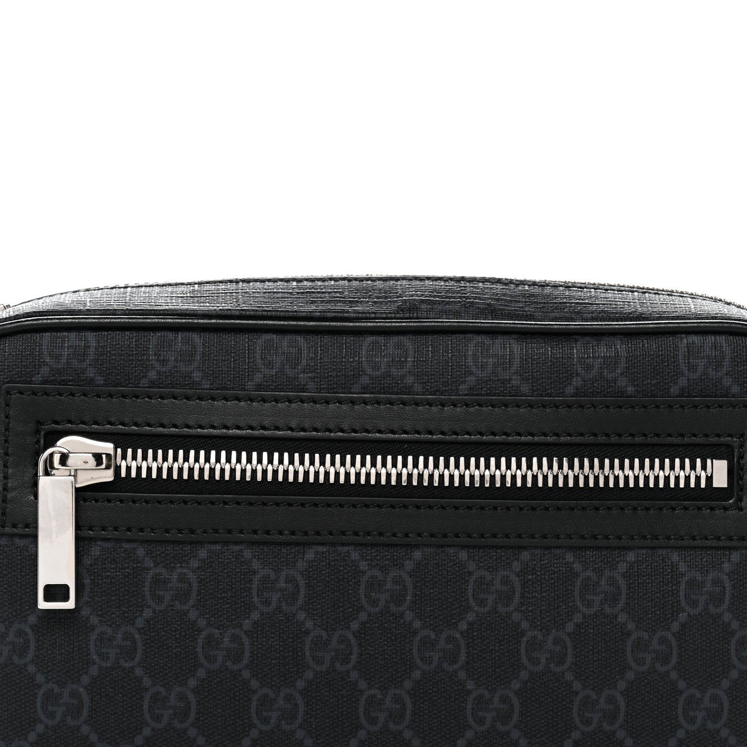 Gucci Soft GG Supreme Monogram Web Belt Bag Black Grey 8 of 10