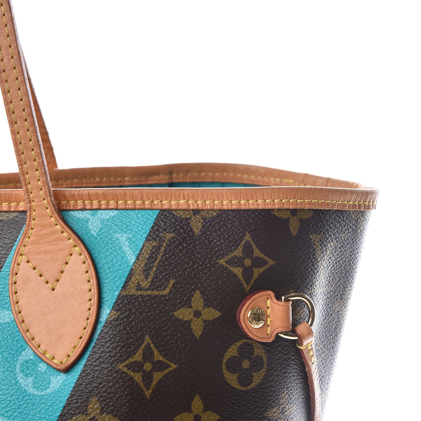 Monogram V Neverfull MM Turquoise