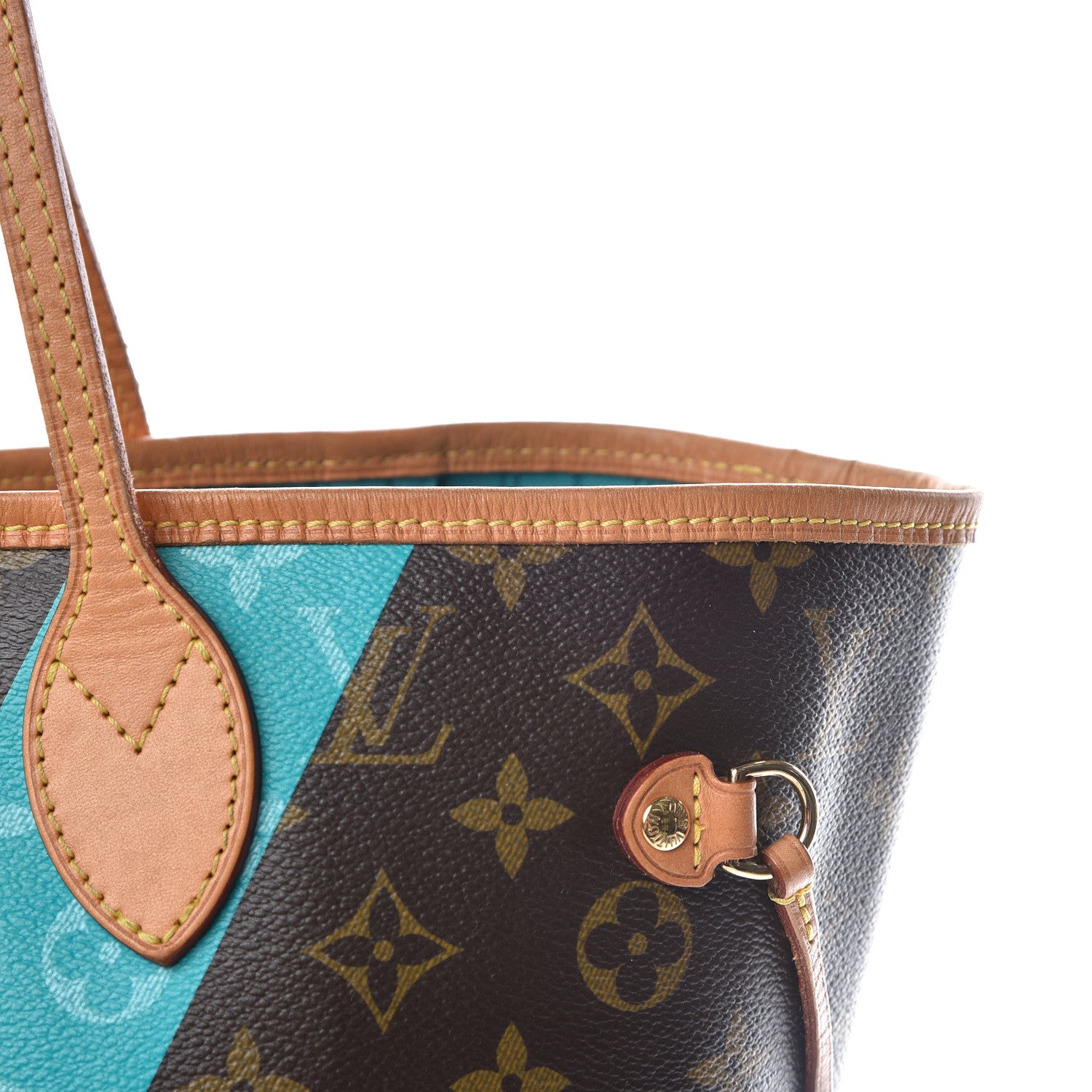 Louis Vuitton Monogram V Neverfull MM Turquoise 10 of 19